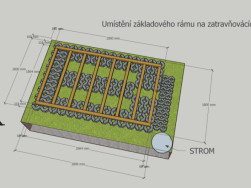 Grafické zpracování jak umístit základový rám na zatravňovací dlaždice