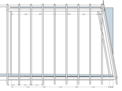 Grafické řešení bočního rozšíření okraje střechy.
