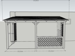 Grafický návrh zastřešené pergoly