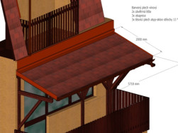 Grafický návrh na spodní balkon