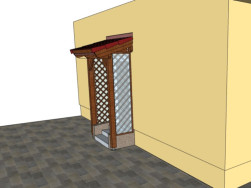 Grafický návrh přístřešku nad vstupní dveře