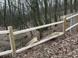 Opracovaný plotový rýgl byl vyroben z hranolu 4 x 9 cm
