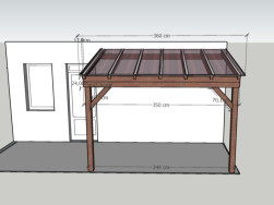 Barevný grafický návrh na provedení pergoly
