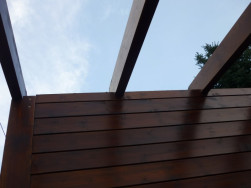 Montáž krokví sedlové střechy garážového stání