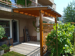 Na výrobu pergola jsme použili BSH smrkové hranoly