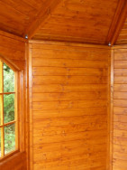 Detail sesazení jednotlivých stěn altánu včetně olištování