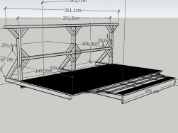 Grafick&eacute; zpracov&aacute;n&iacute; zahradn&iacute; l&aacute;vky s jednostrann&yacute;m z&aacute;bradl&iacute;m