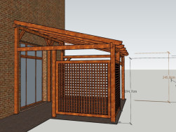 Barevná grafika samostatně stojící pergoly