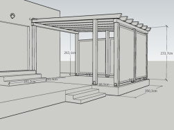 Grafick&yacute; n&aacute;vrh na pergolovou v&yacute;plň ozdobn&yacute;mi mř&iacute;žemi