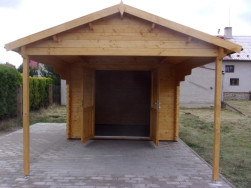 Georg je chata s dvoukř&iacute;dl&iacute;mi prosklen&yacute;mi dveřmi, ale bez oken.