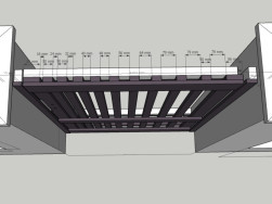 Detailn&iacute; rozkreslen&iacute; um&iacute;stěn&iacute; jednotliv&yacute;ch planěk u vstupn&iacute; branky
