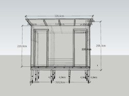 Grafick&yacute; n&aacute;vrh na&scaron;eho kolegy na atypick&yacute; zahradn&iacute; dřevěn&yacute; domek