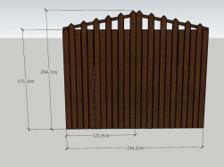 Vzhled dřevěn&yacute;ch vrat z vněj&scaron;&iacute; strany