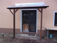 Přístřešek nad dveře bez bočních zástěn